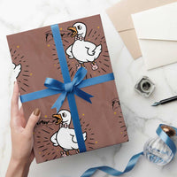 F Caw F Grumpy Goose Wrapping Paper Roll Funny Attitude Meme Gift - Wonder Print Shop