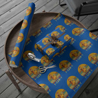 F Caw F Retro Chicken Meme Wrapping Paper Roll Vintage Sunset Poultry Graphic Loud Bird Energy