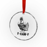 F Caw F Screaming Chicken Crystal Glass Ornament Metal Heavy Punk Rock Music Lovers - Wonder Print Shop