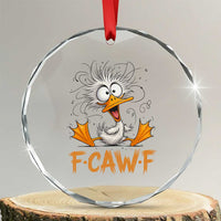 F Quack F Duck Lover Crystal Glass Ornament Funny Farm Gift TS12