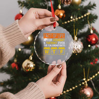 Fact of Life After Monday and Tuesday Calendar Says WTF Crystal Glass Ornament