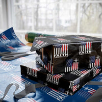 Faith Family Freedom Wrapping Paper Roll Charlie Kirk Patriotic Christian Vintage USA Flag - Wonder Print Shop