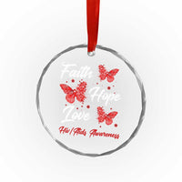 Faith Hope Love HIV AIDS Awareness Butterfly Gift Crystal Glass Ornament TS12
