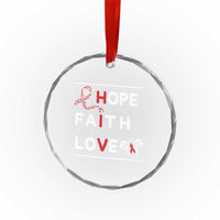 Faith Hope Love HIV AIDS Awareness Crystal Glass Ornament Hope Strength Empowerment Gift TS12
