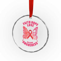 Faith Hope Love HIV Butterfly Crystal Glass Ornament Awareness Month Gift TS12