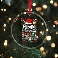 Family Christmas 2025 Crystal Glass Ornament Matching Xmas Squad Santa - Wonder Print Shop