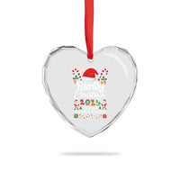 Family Christmas 2025 Heart Crystal Glass Ornament Matching Xmas Squad Santa - Wonder Print Shop
