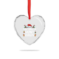 Family Matching Christmas Heart Crystal Glass Ornament Most Likely To Hunt Rudolph - Wonder Print Shop