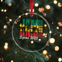 Family Vacation Jamaica 2025 Crystal Glass Ornament Matching Girls Trip Jamaica Squad - Wonder Print Shop