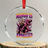 Fantasy Book Reader Geeky Cat Lover Crystal Glass Ornament Mongo Is Appalled