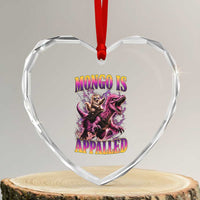 Fantasy Book Reader Geeky Cat Lover Heart Crystal Glass Ornament Mongo Is Appalled