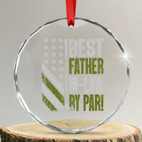 Father In Law Golf Crystal Glass Ornament Best FIL By Par Fathers Day Gift for Golfers