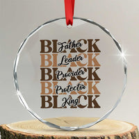 Father Leader Provider Protector King Crystal Glass Ornament Proud Black Dad Gift
