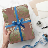 Father Mows Best Wrapping Paper Roll Lawn Mower Mowing Dad Retro Father's Day Gift - Wonder Print Shop