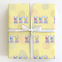 Faux Yarn Easter Bunny Effect Printed Wrapping Paper Roll Coquette Aesthetic Gift