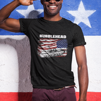 Navy Veteran T Shirt Bubblehead Submarine American Flag - Wonder Print Shop