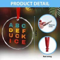 Fck Ice Crystal Glass Ornament Retro Protest Chinga La Migra Subtle FDT
