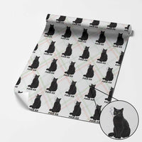 Fck Ice Smoking Cat Wrapping Paper Roll Subtle FDT Black Cat Meme