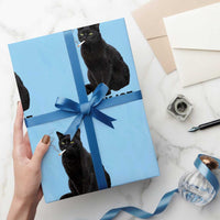 Fck Ice Smoking Cat Wrapping Paper Roll Subtle FDT Black Cat Meme