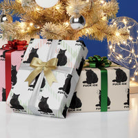 Fck Ice Smoking Cat Wrapping Paper Roll Subtle FDT Black Cat Meme