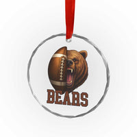 Fear The Bear Football Crystal Glass Ornament Game Day Sports Fan Gift - Wonder Print Shop