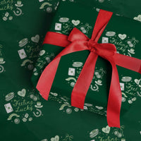 Feeling Lucky St Patricks Day Coquette Shamrock Wrapping Paper Roll