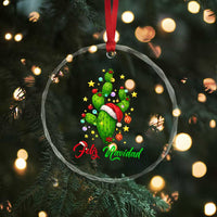 Feliz Navidad Cactus Crystal Glass Ornament Funny Spanish Christmas Gift TS12