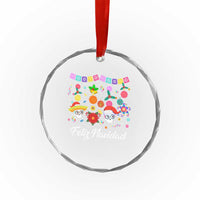 Feliz Navidad Crystal Glass Ornament Funny Christmas In Mexico Sugar Skull Pinata Star TS11