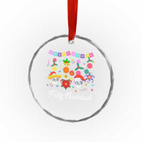 Feliz Navidad Crystal Glass Ornament Funny Christmas In Mexico Sugar Skull Pinata Star - Wonder Print Shop