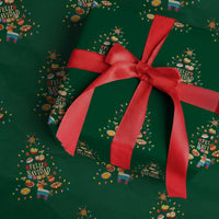 Feliz Navidad Wrapping Paper Roll Mexican Christmas Tree Fiesta - Wonder Print Shop