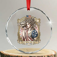 Feminist Medusa Girls Will Be Girls Crystal Glass Ornament USA 250 Anniversary Gift