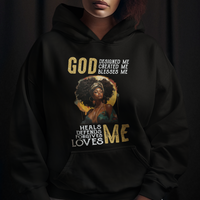 Black History Month Hoodie African Women God Designed Created Blessed Me - Wonder Print Shop