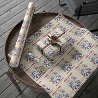 Feral and Free Funny Raccoon 4th of July Wrapping Paper Roll 250 Years Of Freedom