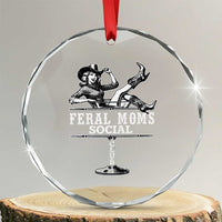 Feral Moms Social Club Crystal Glass Ornament Western Cowgirl Mom Mother’s Day Gift