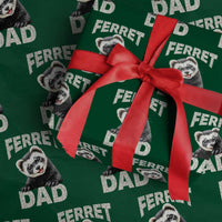 Ferret Dad Life Wrapping Paper Roll Cute Exotic Animal Parent Gift