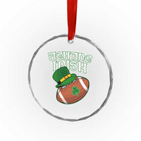 Fighting Irish Crystal Glass Ornament Football Shamrock St Patricks Spirit Classic Vintage TS02