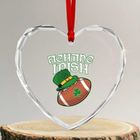 Fighting Irish Heart Crystal Glass Ornament Football Shamrock St Patricks Spirit Classic Vintage - Wonder Print Shop