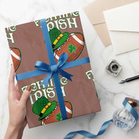 Fighting Irish Wrapping Paper Roll Football Shamrock St Patricks Spirit Classic Vintage - Wonder Print Shop