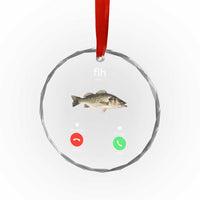 Fih Calling Funny Fish Crystal Glass Ornament Fishing Lover Hilarious Phone Call Parody - Wonder Print Shop