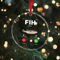 Fih Calling Remind me Message Decline Accept Crystal Glass Ornament Phone Call Fish - Wonder Print Shop