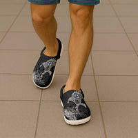 Finland Viking Ravens Clogs Shoes Vegvisir Runes Pattern - Wonder Print Shop