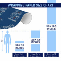 Fireman 250 Years of America Wrapping Paper Roll Fireman American Flag Thin Red Line Firefighter