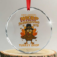 First Annual WKRP Crystal Glass Ornament Funny Thanksgiving Day WKRP Turkey Drop TS10