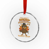 First Annual WKRP Crystal Glass Ornament Funny Thanksgiving Day WKRP Turkey Drop TS10