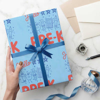 First Day of Pre-K Boys Girls Toddler Preschool Patriotic US Wrapping Paper Roll