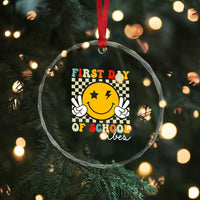 First Day of School Vibes Crystal Glass Ornament Aesthetic Back to School Teacher Student