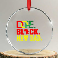 First Father's Day African American Dad Crystal Glass Ornament New Dad Gift
