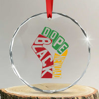 First Fathers Day Black Dad Crystal Glass Ornament New Dad Gift