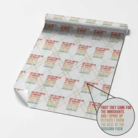 First They Came For The Immigrants Wrapping Paper Roll Retro Human Rights Protest