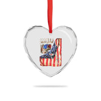 Fisherman Christian Fishing Vintage American Flag Heart Crystal Glass Ornament - Wonder Print Shop